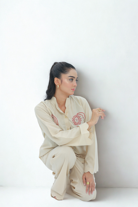 Celeste Beige Coord Set