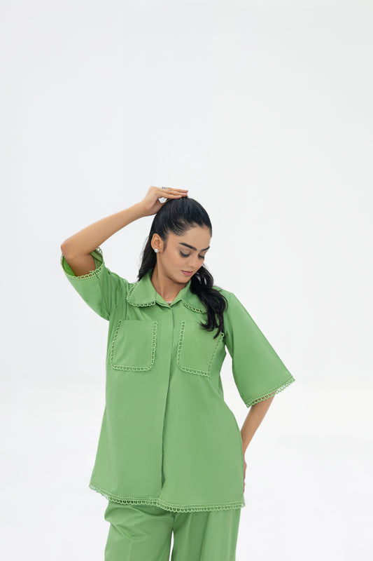 SLEEK GREEN CORD SET