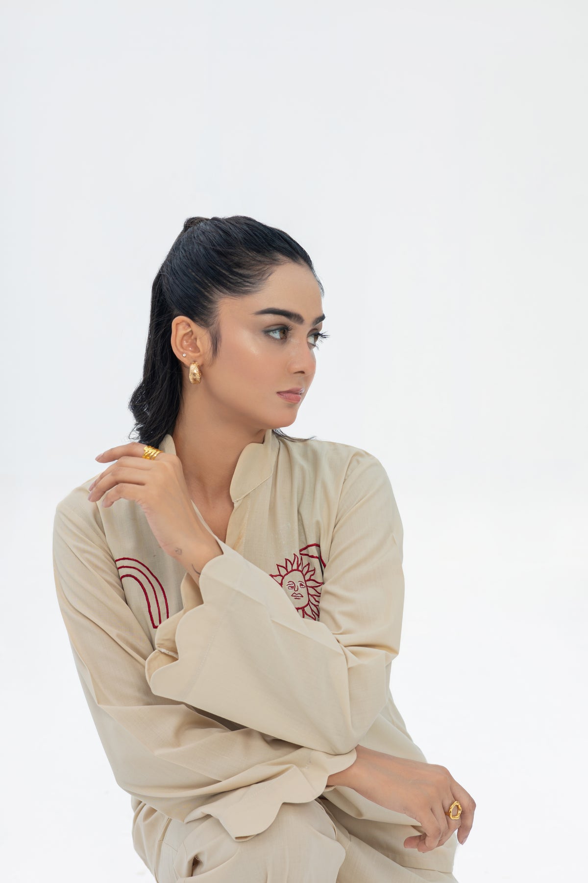 Celeste Beige Coord Set